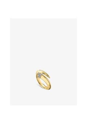 Womens Shaun Leane Tusk Yellow Gold-Plated Vermeil Silver and 0.08ct Diamond Ring