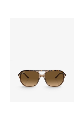 Womens Ray-Ban Rb2205 Rectangle-Frame Acetate Sunglasses