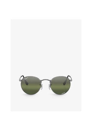 Womens Ray-Ban Rb3447 Round-Frame Metal Sunglasses