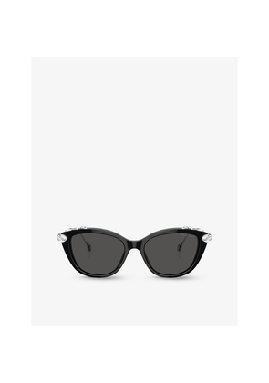 Womens Swarovski Sk6010 Cat-Eye Frame Acetate Sunglasses