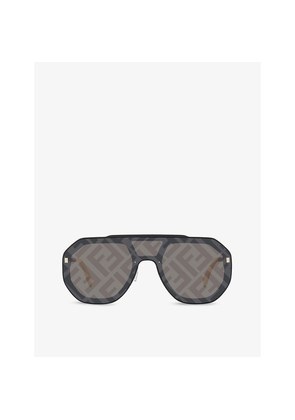Womens Fendi Fn000575 Monogram Aviator-Frame Acetate Sunglasses