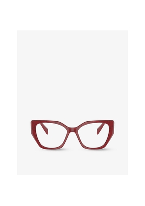 Womens Prada Pr 18Wv Irregular-Frame Acetate Glasses
