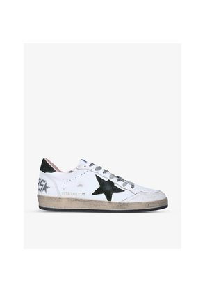 Mens Golden Goose Mens Ballstar Low-Top Leather Trainers
