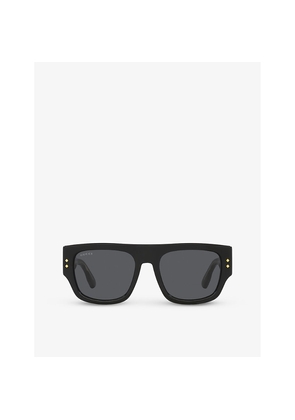 Womens Gucci Gg1262S Rectangle-Frame Acetate Sunglasses