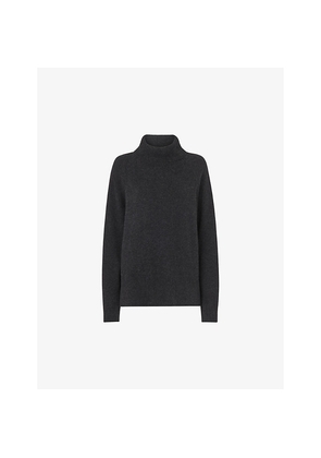 Womens Whistles Turtleneck Relaxed-Fit Cashmere Jumper
