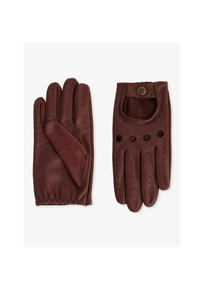 Mens Dents Delta Unlined Leather Driving Gloves