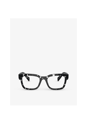 Womens Prada Pr A10V Pillow-Frame Acetate Optical Glasses