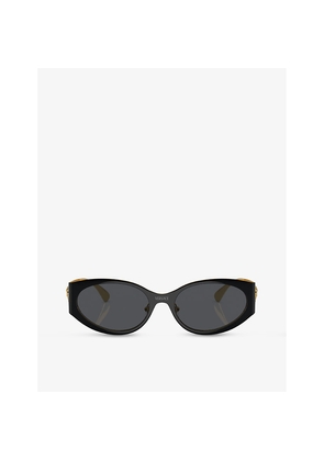 Womens Versace Ve2263 Oval-Frame Acetate Sunglasses