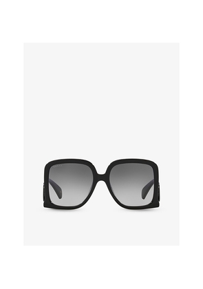 Womens Gucci Gc002056 Gg1326S Rectangle-Frame Acetate Sunglasses