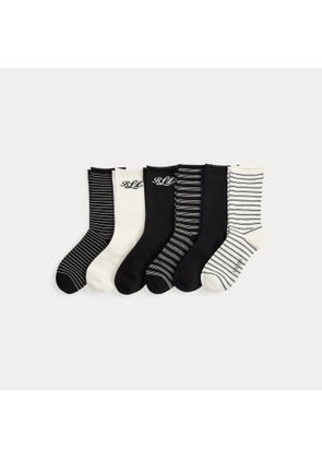 Logo & Striped Roll-Top Sock 6-Pack