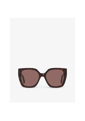 Womens Gucci Gc002027 Gg1300S Butterfly-Frame Acetate Sunglasses