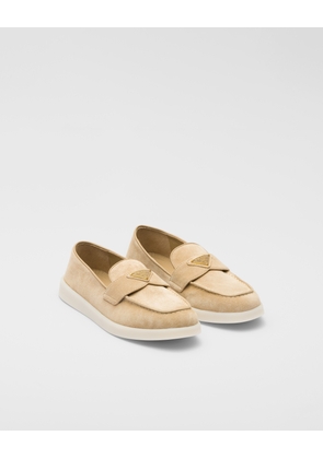 Suede leather loafers
