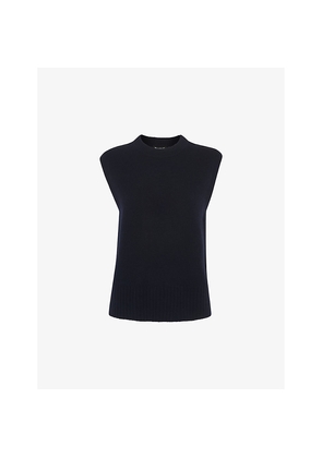 Womens Whistles Sleeveless Round-Neck Wool Vest