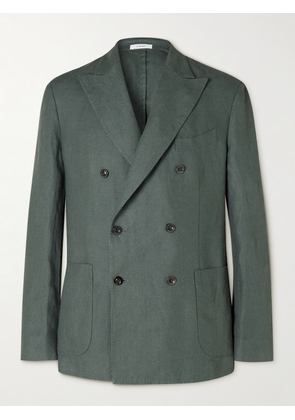 Boglioli - Double-Breasted Linen Blazer - Men - Green - IT 46