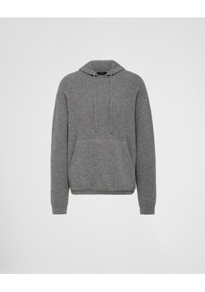 Cashmere knit hoodie
