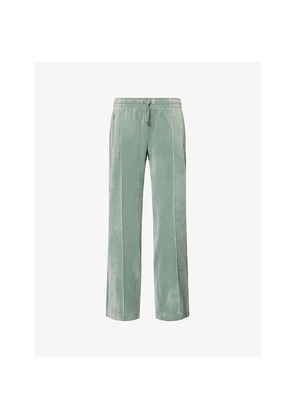 Womens Juicy Couture Tina Rhinestone-Embellished Velour Jogging Bottoms