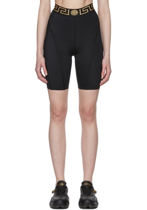 Versace Underwear Black Greca Border Bike Shorts