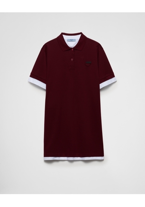 Piqué and jersey dress