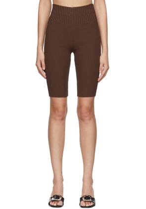 ANDREĀDAMO Brown Viscose Shorts