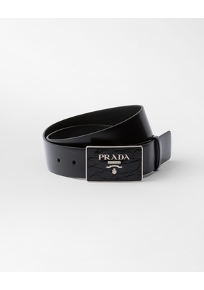 Saffiano leather belt