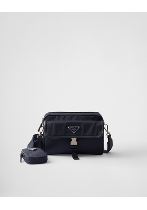 Re-Nylon and Saffiano leather shoulder bag