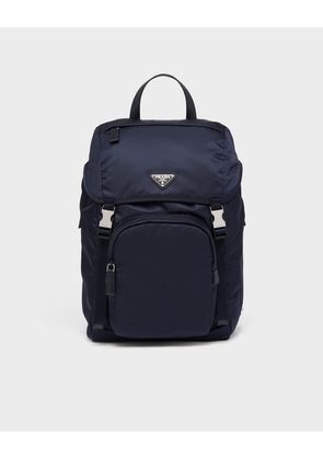 Re-Nylon and Saffiano leather backpack