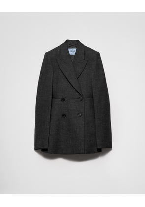 Double-breasted vintage-look rush stitch jacket