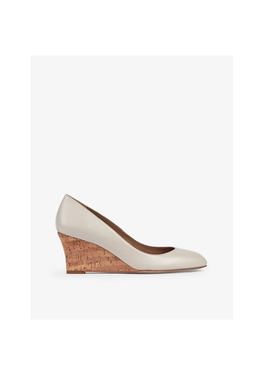Womens LK Bennett Eevi Cork-Heel Leather Wedges