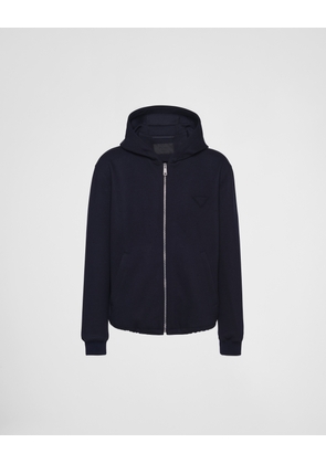 Wool blend zipper hoodie