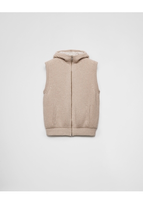Cashmere hoodie vest