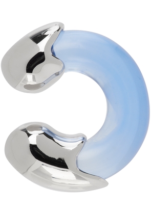 Lorette Colé Duprat SSENSE Exclusive Silver & Blue C2 Single Ear Cuff