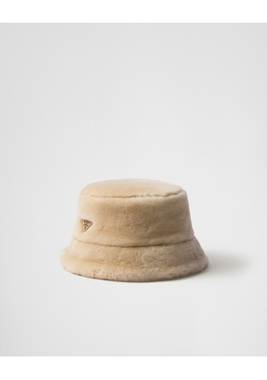 Shearling bucket hat