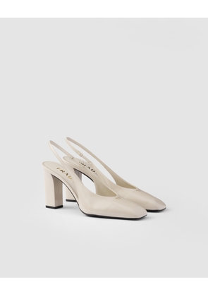 Patent leather slingback pumps