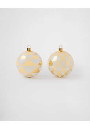 Glass Christmas ornament set