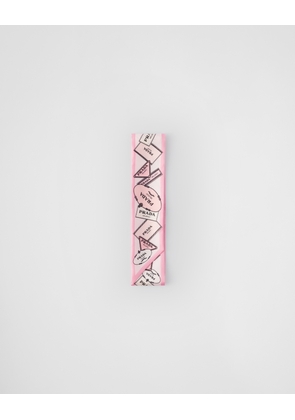 Printed silk twill skinny scarf