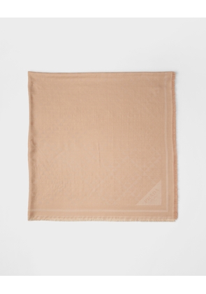 Symbole silk and wool jacquard shawl