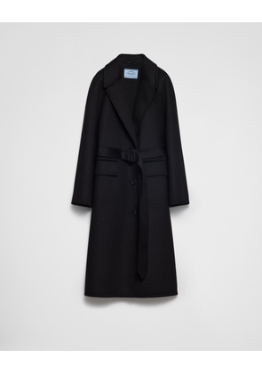Single-breasted cashgora coat