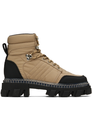 GANNI Beige Cleated Hiking Boots