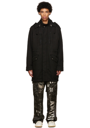 AMIRI Black Quilted Fishtail Parka