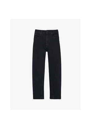 Womens Whistles Barrel-Leg High-Waist Stretch-Denim Jeans