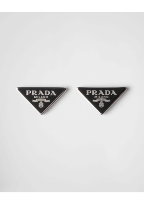 Enameled silver earrings