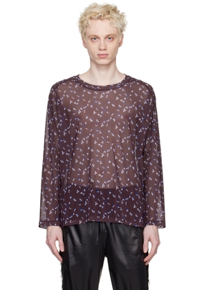 NEEDLES Brown Floral Long Sleeve T-Shirt
