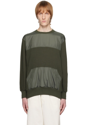 UNDERCOVER Khaki Paneled Sweatshirt