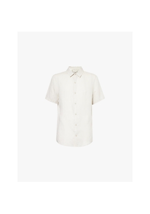 Mens Onia Jack Air Short-Sleeve Linen-Blend Shirt