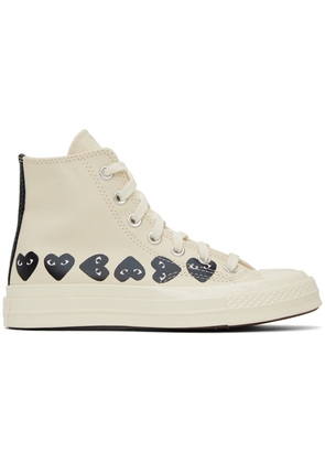 COMME des GARÇONS PLAY Off-White Converse Edition Chuck 70 Multi Heart Sneakers
