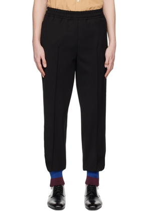 Dries Van Noten Black Striped Cuff Trousers