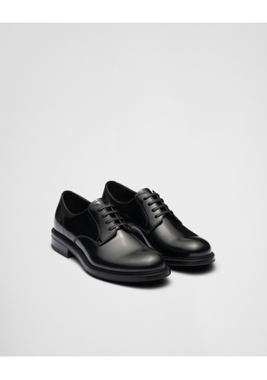 Brushed leather lace-up shoes