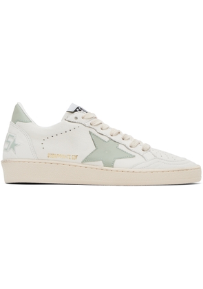 Golden Goose SSENSE Exclusive White & Green Ball Star Sneakers