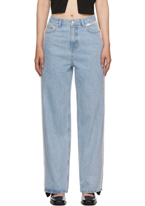 KIMHĒKIM Blue Pearl Embellished Jeans