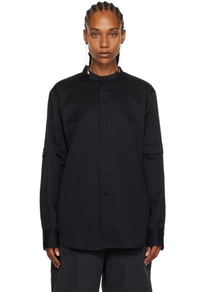 LEMAIRE Black Band Collar Shirt